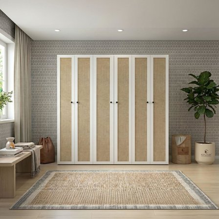 Kenzlife çamaşır-kurutma makinesi dolabı ve giysi dolabı suyuti sol mat beyaz 180*170*60 jut kare kapak suntalam gövde