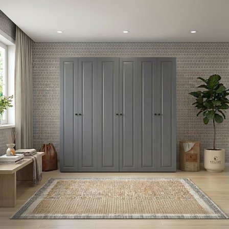 Kenzlife membran çamaşır-kurutma makinesi dolabı ve giysi dolabı suyuti sol gribyz çerçeve 180*170*60 mebran kapak MDF gövde banyo