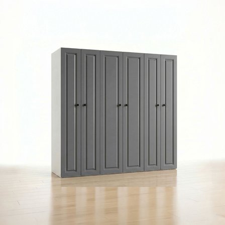 Kenzlife membran çamaşır-kurutma makinesi dolabı ve giysi dolabı suyuti sol gribyz çerçeve 180*170*60 mebran kapak MDF gövde banyo
