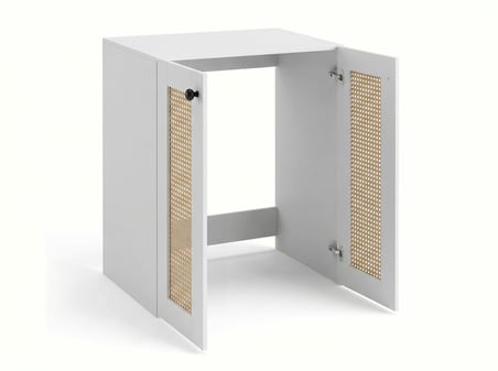 Kenzlife çamaşır makinesi dolabı tatyana mat beyaz 90*70*60 hazeran kare kapak MDF gövde