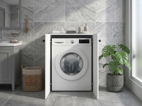 Kenzlife membran çamaşır makinesi dolabı kapaklı tatyana byzbyz çerçeve 90*70*60 mebran kapak MDF gövde banyo ofis kapaklı arkalıksız