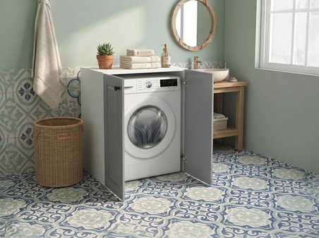 Kenzlife membran çamaşır makinesi dolabı kapaklı tatyana gribyz çerçeve 90*70*60 mebran kapak MDF gövde banyo ofis kapaklı arkalıksız