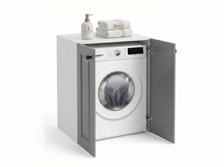 Kenzlife membran çamaşır makinesi dolabı kapaklı tatyana gribyz çerçeve 90*70*60 mebran kapak MDF gövde banyo ofis kapaklı arkalıksız