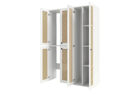 Kenzlife çamaşır-kurutma makinesi dolabı yaromira mat beyaz 180*120*64 hazeran kare kapak suntalam gövde