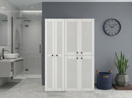 Kenzlife membran çamaşır kurutma makinesi dolabı yaromira sol byzbyz panjur 180*120*64 mebran kapak MDF gövde