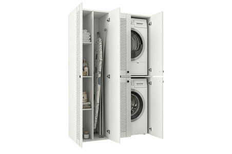 Kenzlife membran çamaşır kurutma makinesi dolabı yaromira sol byzbyz panjur 180*120*64 mebran kapak MDF gövde