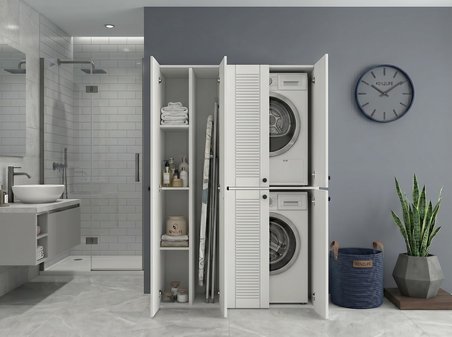 Kenzlife membran çamaşır kurutma makinesi dolabı yaromira sol byzbyz panjur 180*120*64 mebran kapak suntalam gövde