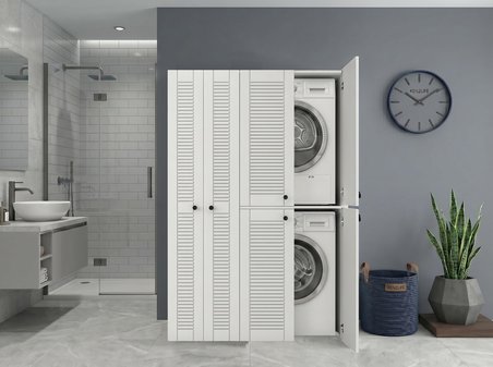 Kenzlife membran çamaşır kurutma makinesi dolabı yaromira sol byzbyz panjur 180*120*64 mebran kapak suntalam gövde