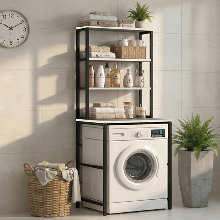 Kenzlife çamaşır kurutma makinesi dolabı domaniç grisyh 180*070*60 mat suntalam metal siyah boya