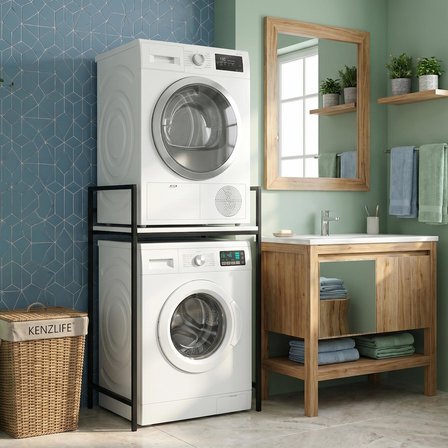 Kenzlife çamaşır kurutma makinesi dolabı kinyas cvzsyh 115*070*60 mat suntalam metal siyah boya