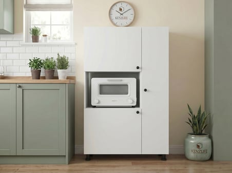 Kenzlife mini fırın dolabı alpkuntsağ byz 148*90*30 ayaklı mikroalga midi fırın mutfak + tekli duvar rafı hediyeli
