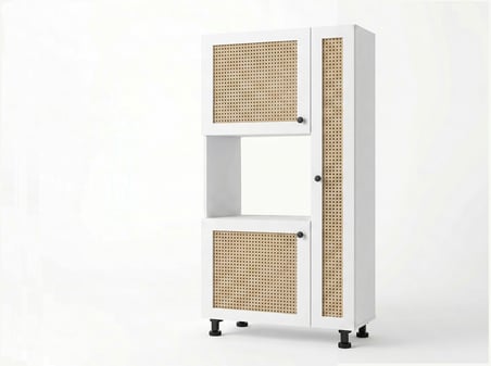 Kenzlife mini fırın dolabı alpkuntsağ mat beyaz 148*90*30 hazeran kare kapak suntalam gövde