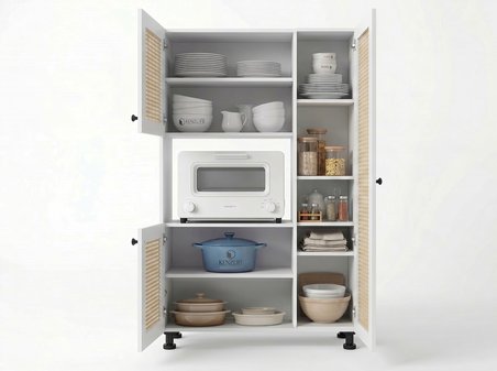 Kenzlife mini fırın dolabı alpkuntsağ mat beyaz 148*90*30 hazeran kare kapak suntalam gövde