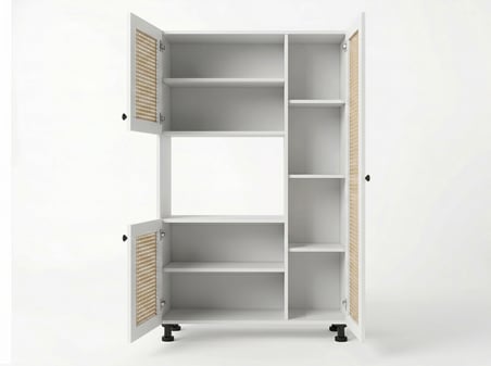 Kenzlife mini fırın dolabı alpkuntsağ mat beyaz 148*90*30 hazeran kare kapak MDF gövde