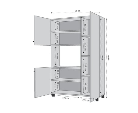 Kenzlife membran mini fırın dolabı alpkuntsağ byzbyz çerçeve 148*90*30 mebran kapak MDF gövde