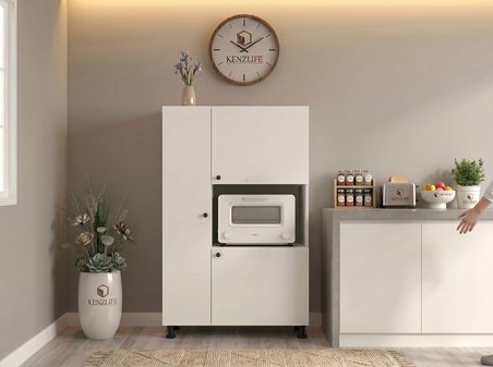 Kenzlife mini fırın dolabı alpkuntsol byz 148*90*30 ayaklı mikroalga midi fırın mutfak + tekli duvar rafı hediyeli