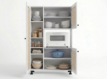 Kenzlife mini fırın dolabı alpkuntsol mat beyaz 148*90*30 hazeran kare kapak suntalam gövde
