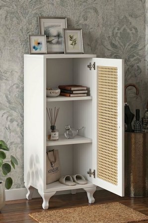 Kenzlife mutfak dolabı zehra mat beyaz 088*030*032 hazeran kare kapak suntalam gövde kilitli ayaklı