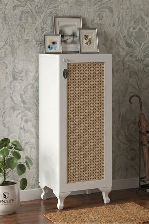Kenzlife mutfak dolabı zehra mat beyaz 088*030*032 hazeran kare kapak suntalam gövde kilitli ayaklı