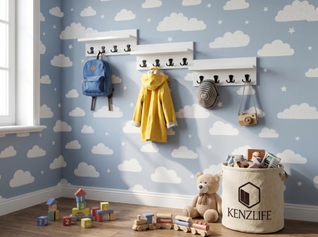 Kenzlife askılık dönence byz 10*117 portmanto vestiyer askılığı 3 parça mat suntalam 12 adet plastik askı