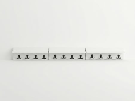 Kenzlife askılık dönence byz 10*117 portmanto vestiyer askılığı 3 parça mat suntalam 12 adet plastik askı