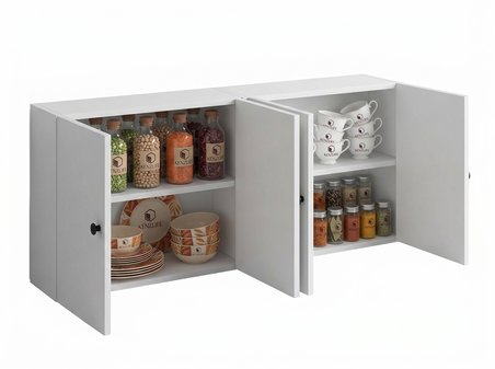 Kenzlife hazır mutfak dolabı esma mat beyaz 160*60*22 arkalıklı suntalam