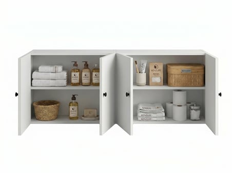 Kenzlife hazır mutfak dolabı safderun mat beyaz 160*60*32 arkalıklı suntalam