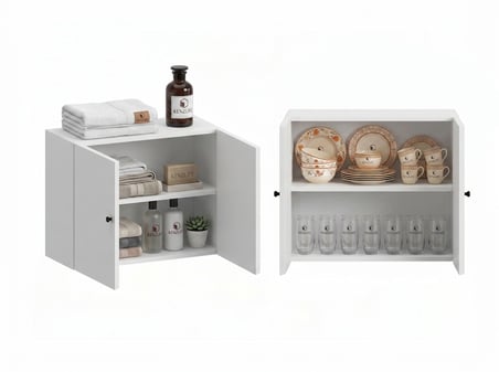 Kenzlife hazır mutfak dolabı safderun mat beyaz 160*60*32 arkalıklı suntalam