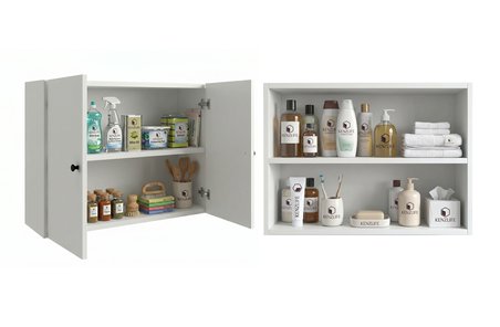 Kenzlife hazır mutfak dolabı bera mat beyaz 160*60*22 arkalıklı suntalam