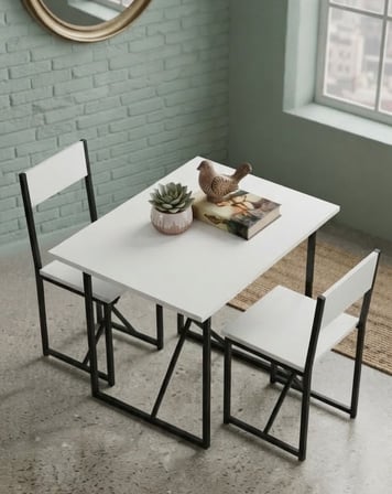Kenzlife masa sandalye takımı iznik byzsyh 75*070*60 masa 2 sandalye set