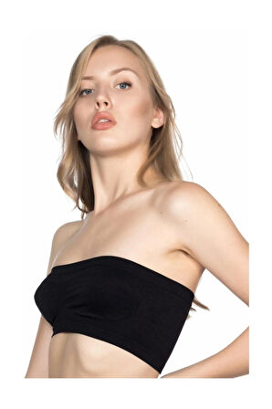 Kadın Pembe Dikişsiz Straplez Büstiyer 4002