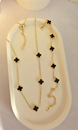 Yonca Kolye - Yonca Bileklik - Çelik Yonca Kolye