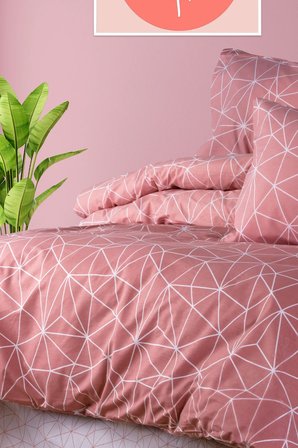 Aytunç Mavera  Pamuklu Tek Kişilik Nevresim Takımı Pudra 160X220 Cm