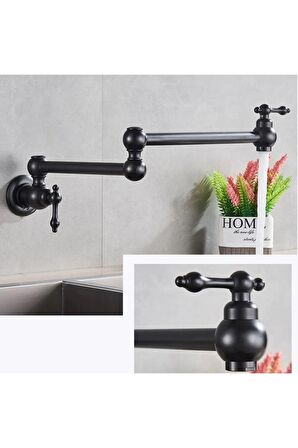 Mutfak Ocak Üstü Musluk Pot Yeni Model Mat Siyah Ithal 7 Yıl Garantili
