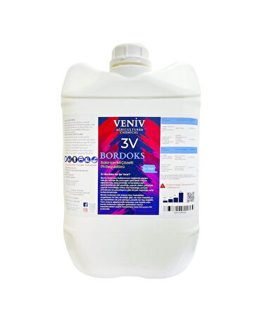 VENİV AGRİCULTURE 3v Bordoks Hazır Sıvı Ph Dengeleyici Bordo Bulamaç Bakırlı Ve Kireçli Çözelti 20 Litre