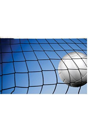 Voleybol Filesi Telli Voleybol Ağı Üst Bantlı 2mm-15x15cm Göz