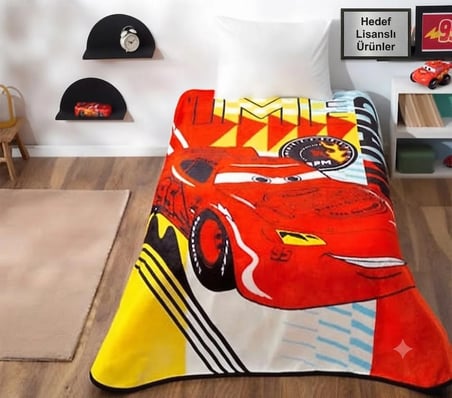 Taç Lisanslı Outlet Cars Battaniye Tek Kişilik