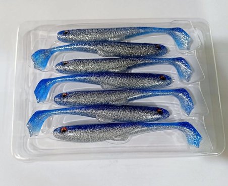 Daiwa Flat Junkie Duckfin Shad 3.5" Silikon Yem/7 Adet(Gold Lame Raw Sardine)