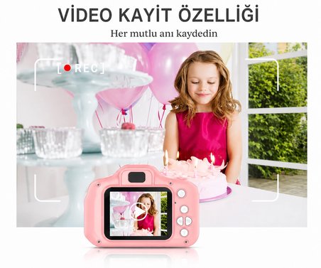 Çocuk Fotoğraf Makinesi + Şifreli Kumbara Seti Eğitici Oyuncak Hediye Kamera ve Para Kasası