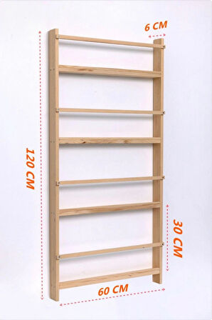 Ahşap Montessori 4 Raflı Kitaplık