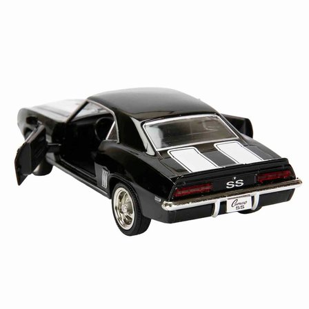 1:32 RMZ City Alman Klasikleri Serisi Die Cast Çek Bırak Model Araba - Siyah 1969 Chevrolet Camaro 