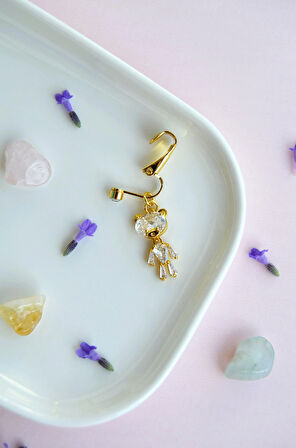 Ayıcık Figürlü Deliksiz Göbek Piercingi