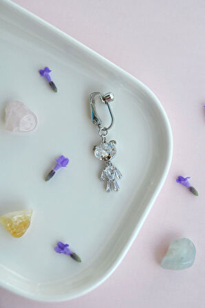 Ayıcık Figürlü Deliksiz Göbek Piercingi