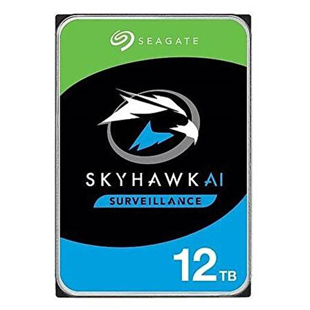 12 TB SEAGATE 3.5 SKYHAWK SATA 7200RPM 256MB 7/24 GUVENLIK ST12000VE001 (5 YIL RESMI DIST GARANTILI)