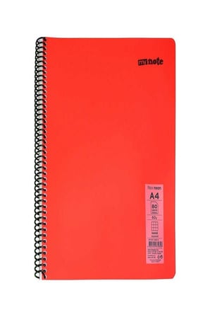 Defter Spiralli Telli Pp Kapak A4 Mynote 5 Adet Farklı Renkler 60 Sayfa Çizgili Defter ( 5 Farklı )