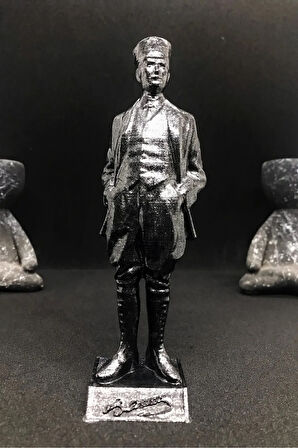 Mustafa Kemal ATATÜRK Figür - Silver Efekt