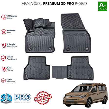 CADDY ARACA ÖZEL 3D PASPAS 2021 2022 2023 2024 2025