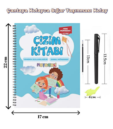 Çizmeyi Öğreten Oluklu (Kabartmalı) Kitabı | Sihirli Yazı Defterleri | Çocuk Aktive Eğitici Kitap
