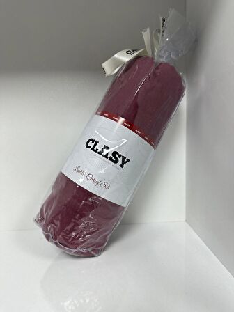 Clasy Ranforce Lastikli Çarşaf Seti Tek Kişilik Bordo