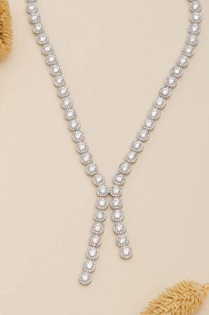 Kadın Gümüş Kolye - Idil Baget Taşlı Model Kadın Kolye